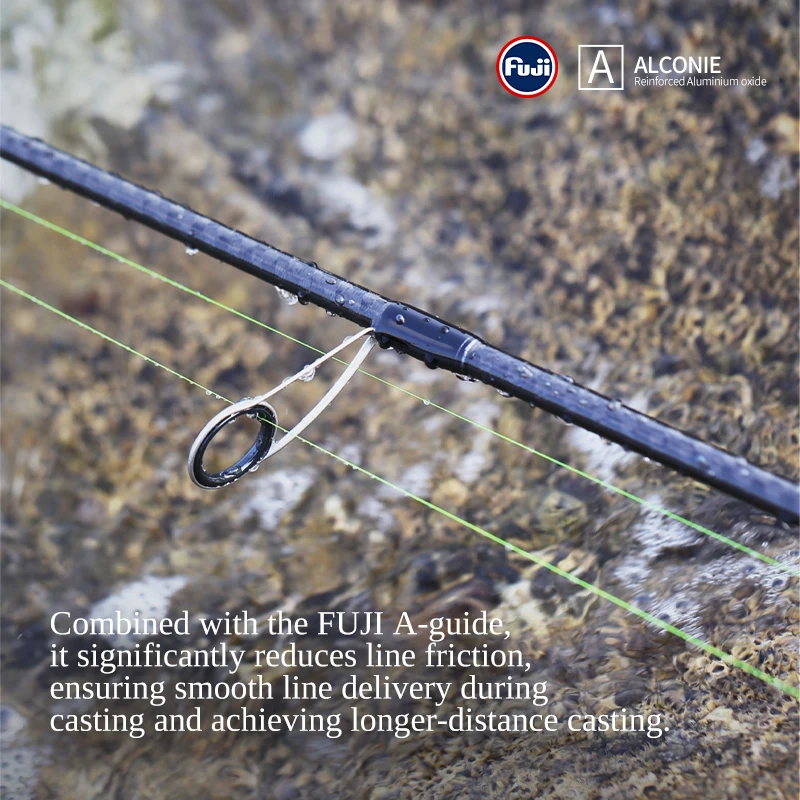 TSURINOYA ANHUR 2,4 m 2,59 m 2,7 m 2,9 m M/MH 10g-50g señuelo FUJI A anillos giratorios 2 seccionales caña de pescar de carbono lubina Barracuda - imagen 5