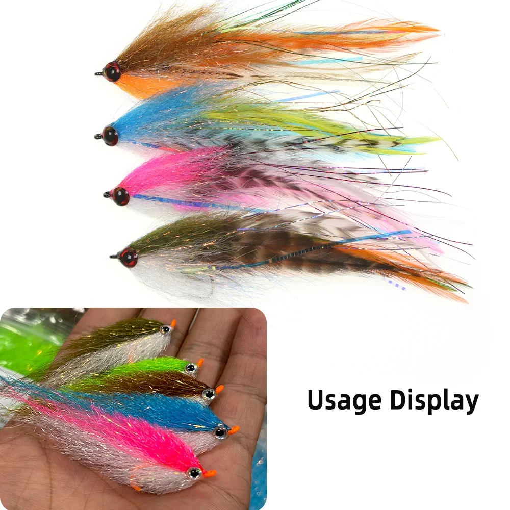 Wifreo, 1 paquete, fibra de serpentina Flash, fibra sintética prensada, Material de atado de moscas para serpentina de pececillos, plantilla, moscas, señuelos de trucha - imagen 5