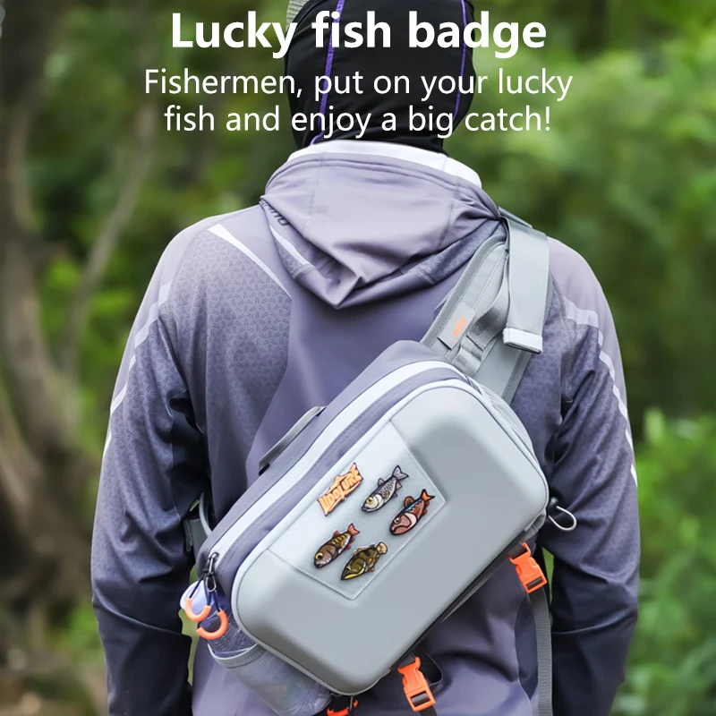 Parche de pesca bordado con velcro para mochilas y gorras - imagen 4