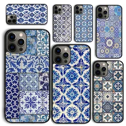 Funda de teléfono con patrón de azulejos marroquíes para iPhone 17 Air 16 Coque 15 14 12 13 PLUS 11 PRO MAX contraportada Fundas Shell