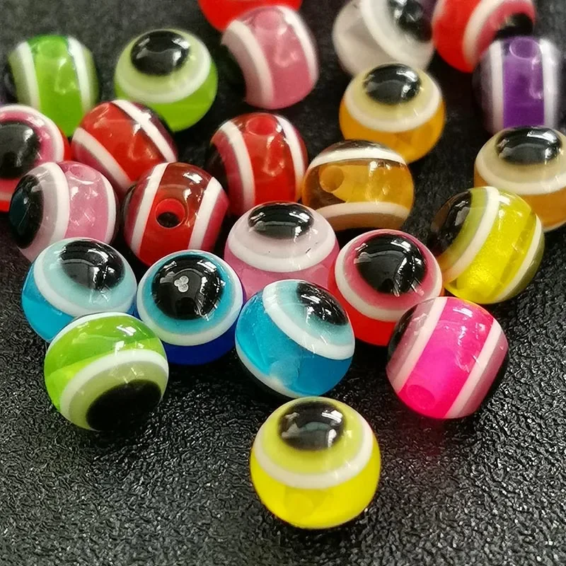 50 unids/lote de cuentas de pesca de ojo de pez, 6mm, 8mm, colores mezclados, luminosas, aparejos de Carolina, taxis, aparejos de pesca, Kit DIY, aparejos de pesca de lubina - imagen 4