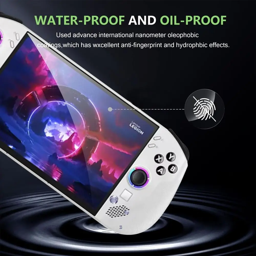 Paquete de 3 protectores de pantalla HD, película protectora antiarañazos de 8 pulgadas, borde curvo, dureza 9H, vidrio templado para Lenovo Legion Go S - imagen 3