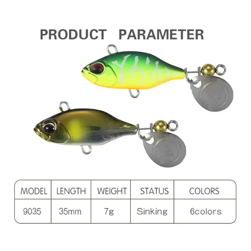 Cebo giratorio de Metal con vibración VIB para Pesca, Señuelos de Pesca japoneses, aparejos de lubina - imagen 2