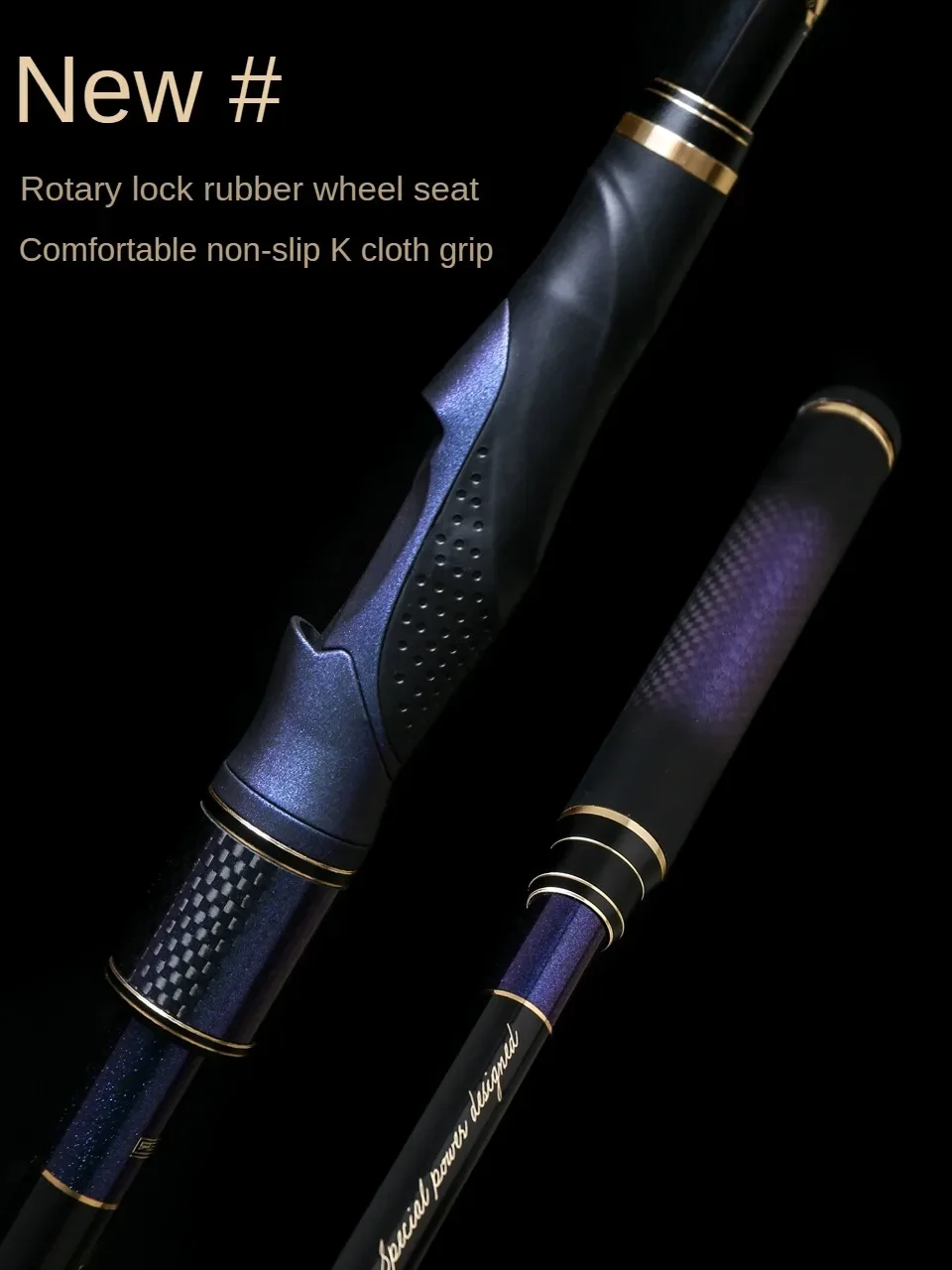 Caña de pescar en roca WLGZ ISO, 5m, 5 secciones, caña de pescar telescópica de alto carbono 0,6 # 1 # 1.5 # 2 # Cañas de pescar giratorias Surfcasting 500 - imagen 5