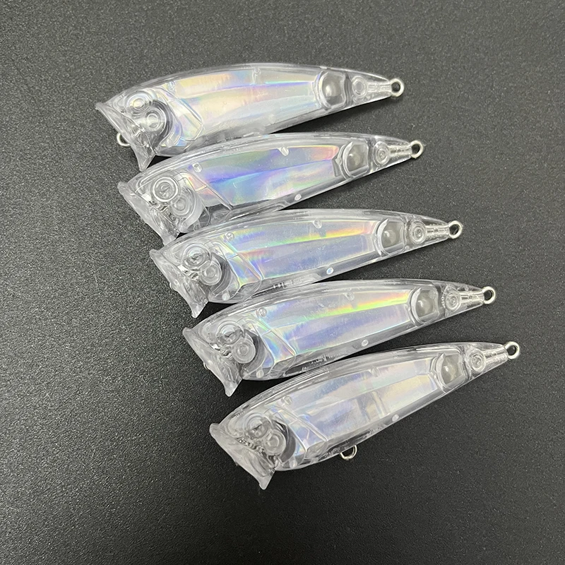 20 piezas sin pintar en blanco Popper señuelo 70mm 7,5g 3D Topwater Pop cebo Trolling cebos artificiales flotante Popper accesorios de pesca - imagen 4