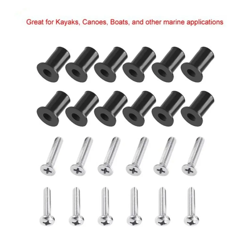 10 juegos nuevos con tornillos de acero inoxidable M5 tuercas de pozo de neopreno piezas negras accesorios tuercas de pozo de goma Kit de tuercas de pozo para exteriores - imagen 5