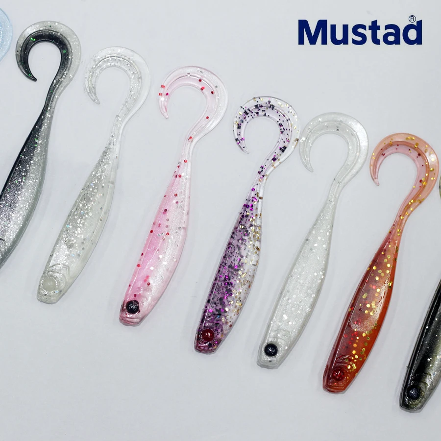 Mustad CROSS CURLY TAIL MINNOW 3,5 pulgadas Mezashi señuelo suave cebo MCTM 3,5 pulgadas 2,5g 6 uds perca M cebo de pesca al aire libre - imagen 4