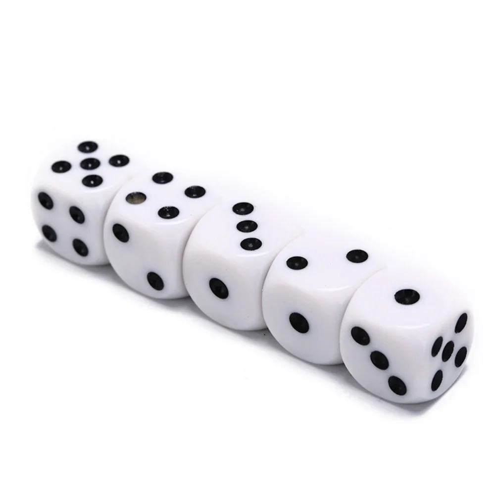 Dados acrílicos blancos de 6 caras redondeados para juegos de rol - imagen 2