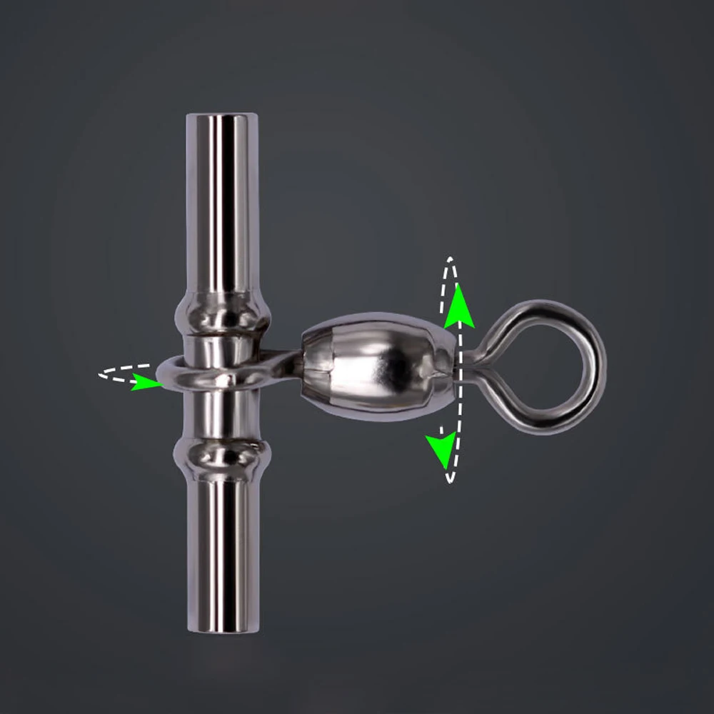 30 Uds. De grúa giratoria de línea cruzada, latón resistente en forma de T, tres y 3 vías, aparejos de pesca giratorios, manga de engarzado, conector giratorio de pesca - imagen 5