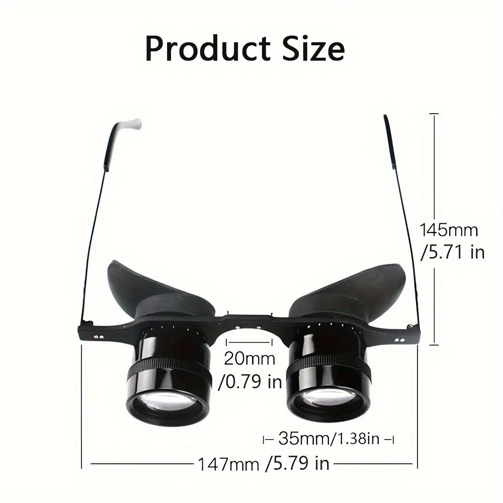 Telescopio con espejo para pesca al aire libre HD 10X34, binoculares profesionales con aumento de 10X, gafas para pescar con marco de aleación de aluminio - imagen 5