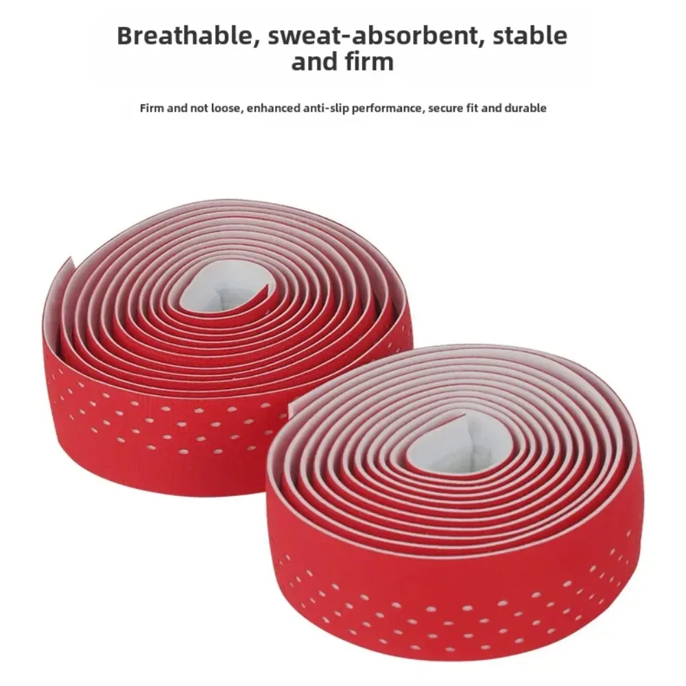 Cinta para manillar de bicicleta de carretera cómoda y profesional, cinta antideslizante colorida para mango de bicicleta, accesorios transpirables de PU para bicicleta - imagen 5