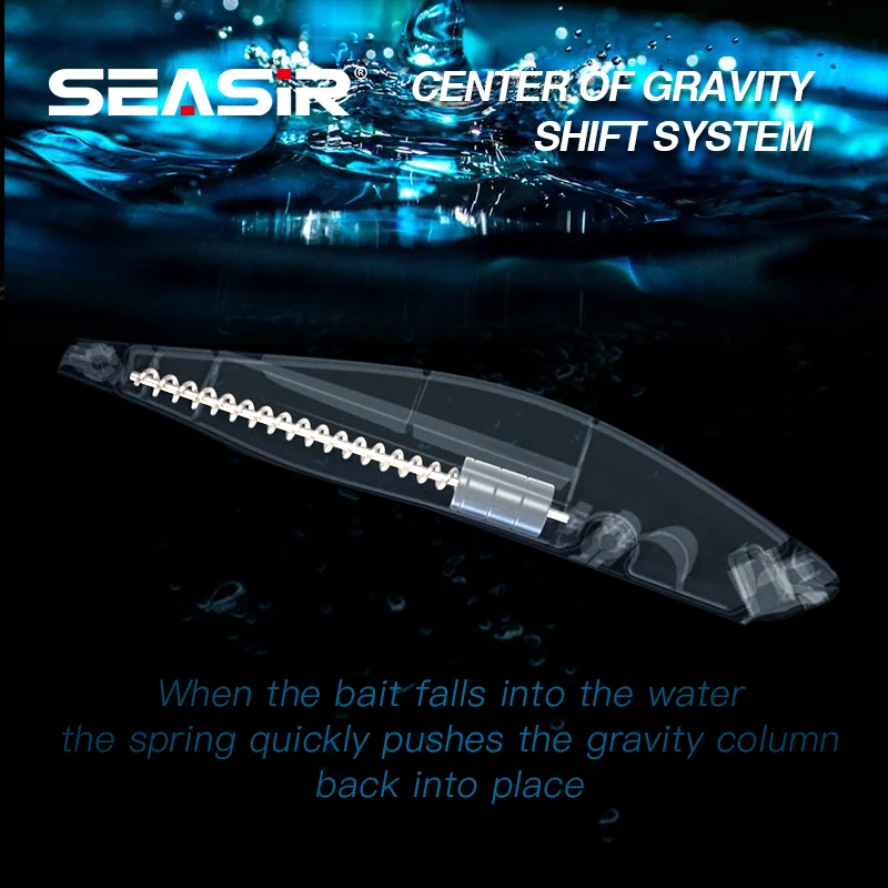 Seasir Señuelo Minnow hundimiento lento – Wobbler artificial pesca - imagen 4