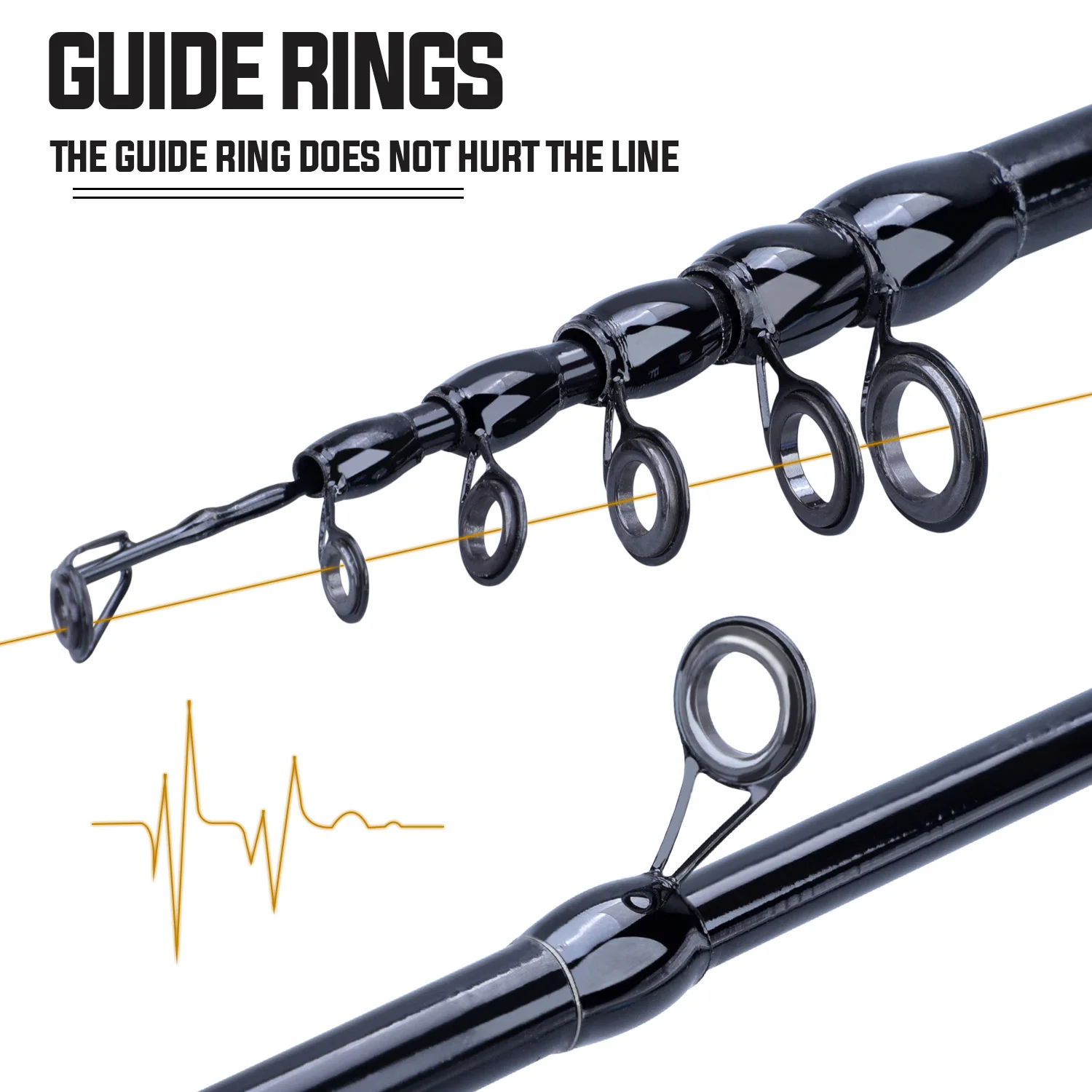 Sougayilang-caña de pescar telescópica de 1,8-2,4 m, caña giratoria/fundida ultraligera para Pesca, caña de pescar de fibra de carbono, aparejos de Pesca - imagen 4