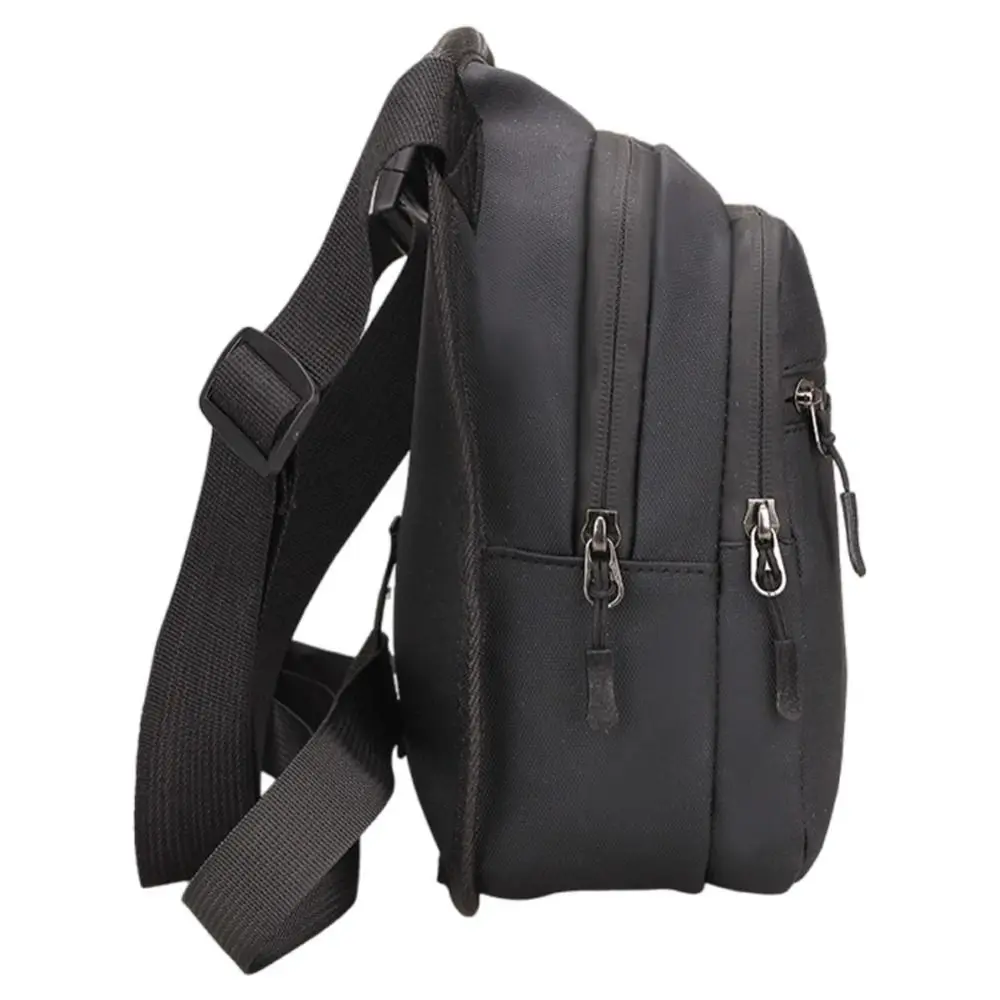 Bolsa de pierna caída para ciclismo de gran capacidad, riñonera multifunción de cuero PU con cremallera, bolsa de viaje ajustable transpirable para el pecho - imagen 4