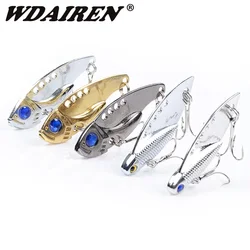 Señuelos VIB de Metal, 5cm, 11g, cuchara con vibraciones vívidas, cebo de pesca, lubina, cebo duro Artificial, señuelo de cigarra, cebo VIB, ojos 3D, 1 ud.
