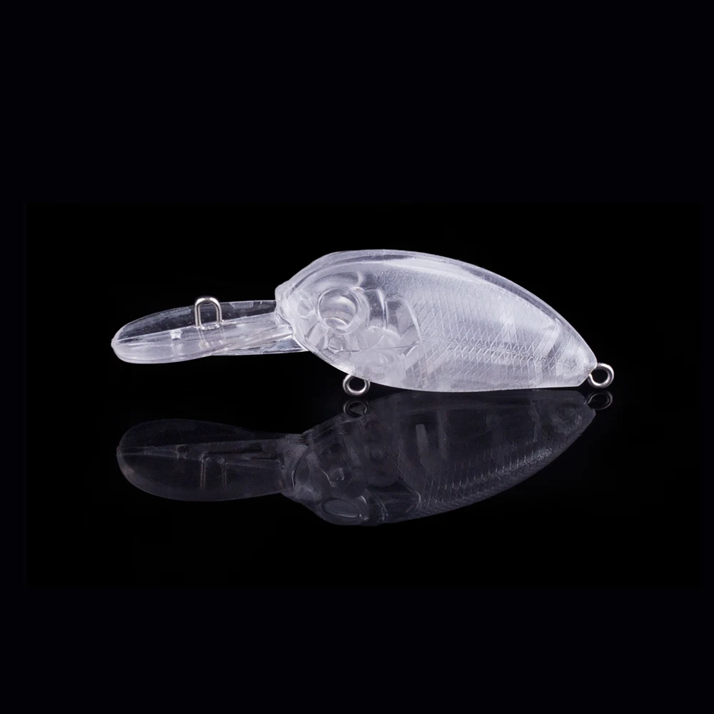 Hanlin-Mini Crankbait, 10/20 piezas espacios en blanco, Minnow, 5,5 CM, 3,8G, señuelo de pesca duro, Wobblers, trucha flotante, buceo, aparejos de lubina sin pintar