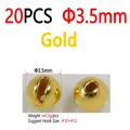 20pcs 3.5mm Gold