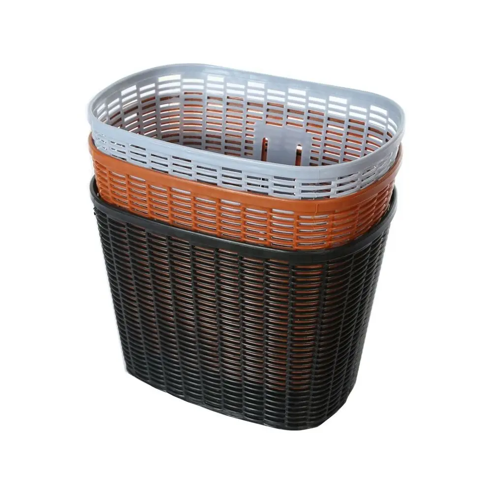 Cesta de bicicleta multicolor para niños, bolsa de almacenamiento de bicicleta hueca de 3 colores, cesta de plástico para manillar de patinete, accesorios traseros para ciclismo - imagen 5