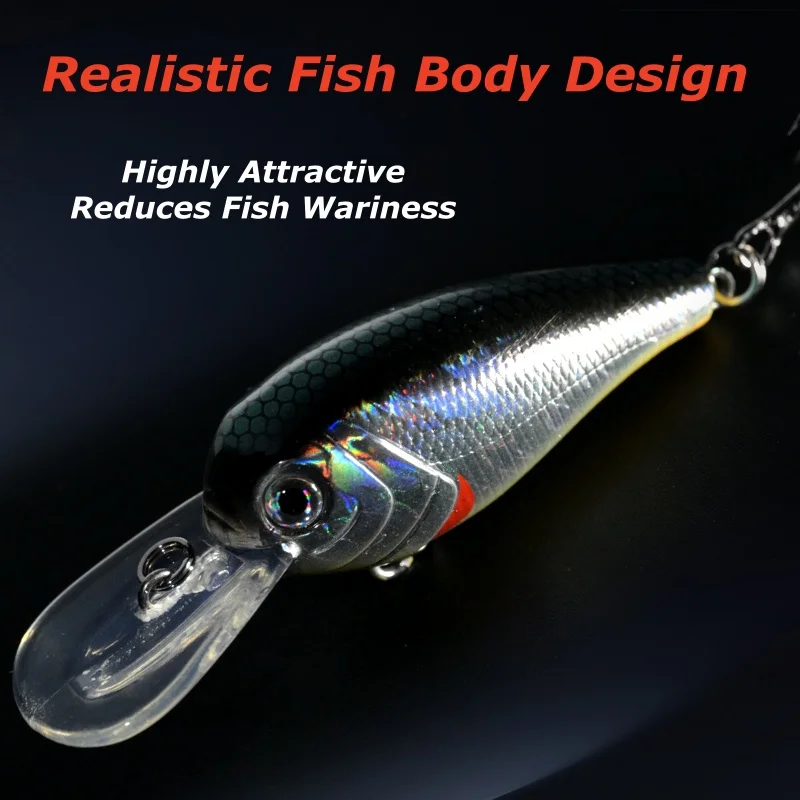 Wondersee 80mm 10g hundimiento lento vibración aleteo VIB fundición larga hundimiento Wobbler señuelo de pesca cebo duro manivela Lucio liquidación - imagen 4