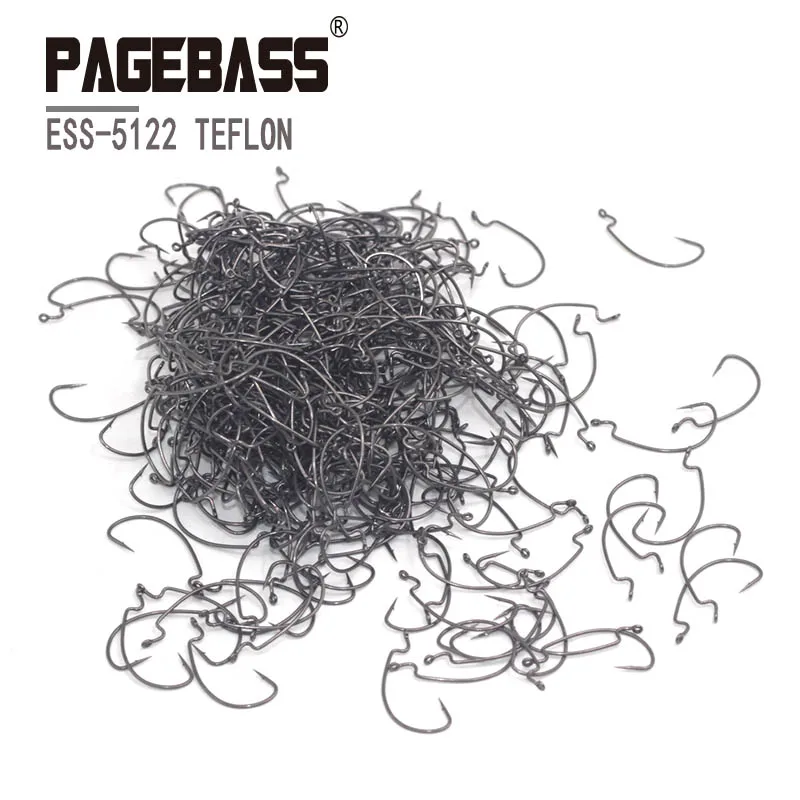 DongLeJian-anzuelo de manivela ancho con revestimiento de teflón, anzuelo suave para insectos, grupo de pesca, estilo delgado, acero rico en carbono, pesca al aire libre - imagen 2