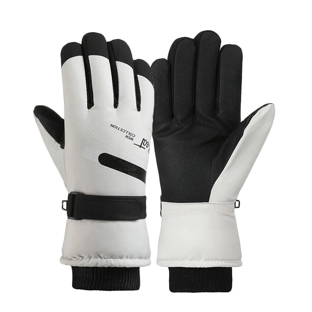Guantes cálidos de invierno a la moda, forro polar grueso, guantes térmicos para Snowboard y esquí, manoplas deportivas impermeables con pantalla táctil para pesca