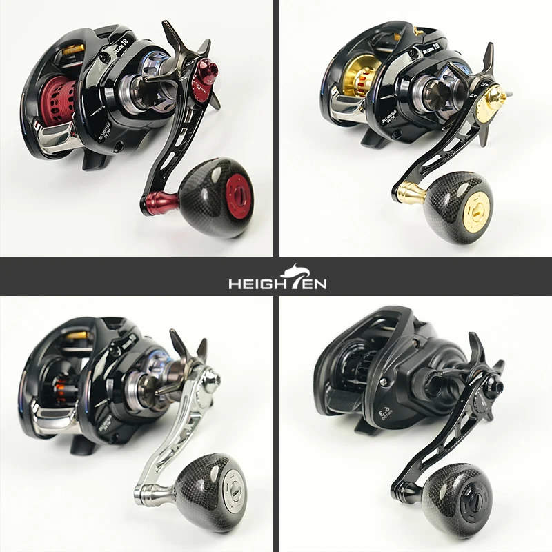 Accesorio Mod de carrete de pesca HIGHTEN, eje de mango único, perilla de fibra de carbono de 65 y 75mm con señuelo de 35mm de diámetro, modificación de pesca Ac - imagen 2