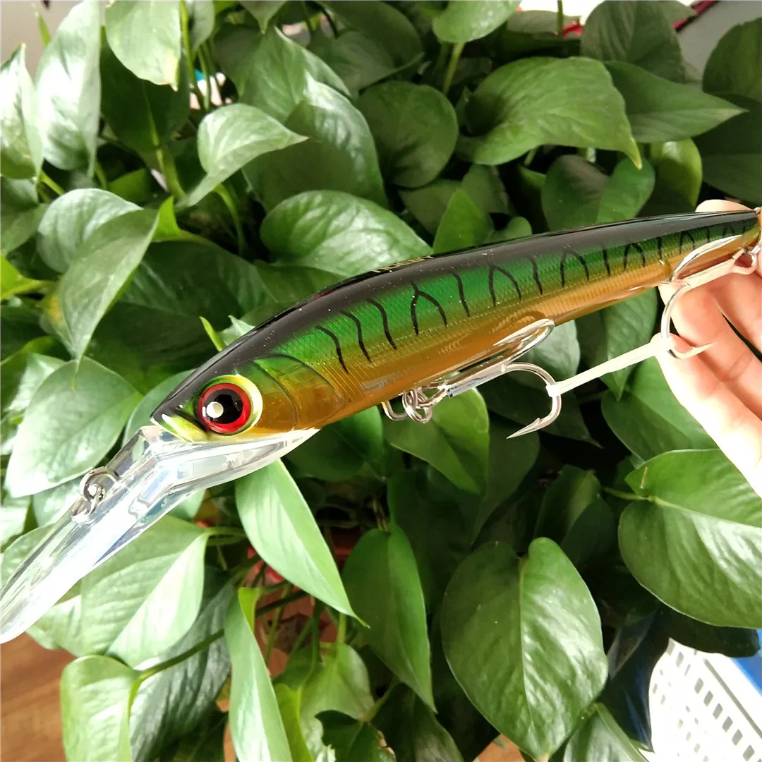 Señuelos de pececillo de curricán grande, 2 uds., 98g, Jerkbait que se hunde, cebo duro Artificial, Wobbler, buceo profundo, agua de mar, Swimbait, suministros de pesca - imagen 5