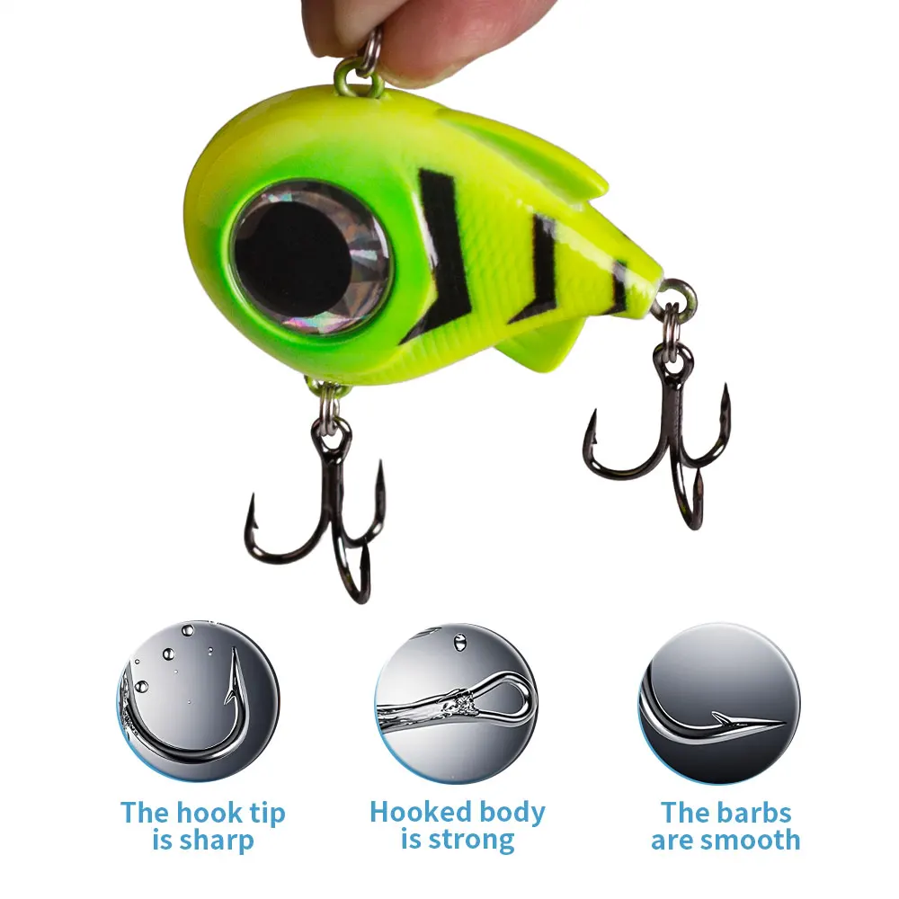 Hanlin Big Eyes VIB – Señuelo hundimiento rápido con sonido para lucio - imagen 3