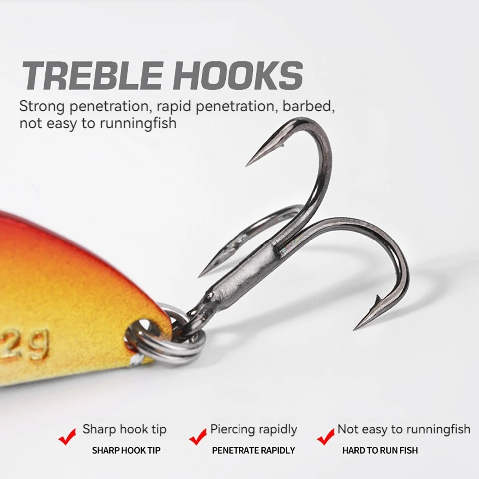 WALK FISH señuelo de Metal VIB, cebo duro Artificial con vibración de ojos 3D, aparejos de pesca de perca y Lucio, 7g, 12g, 16g, 1 pieza - imagen 4