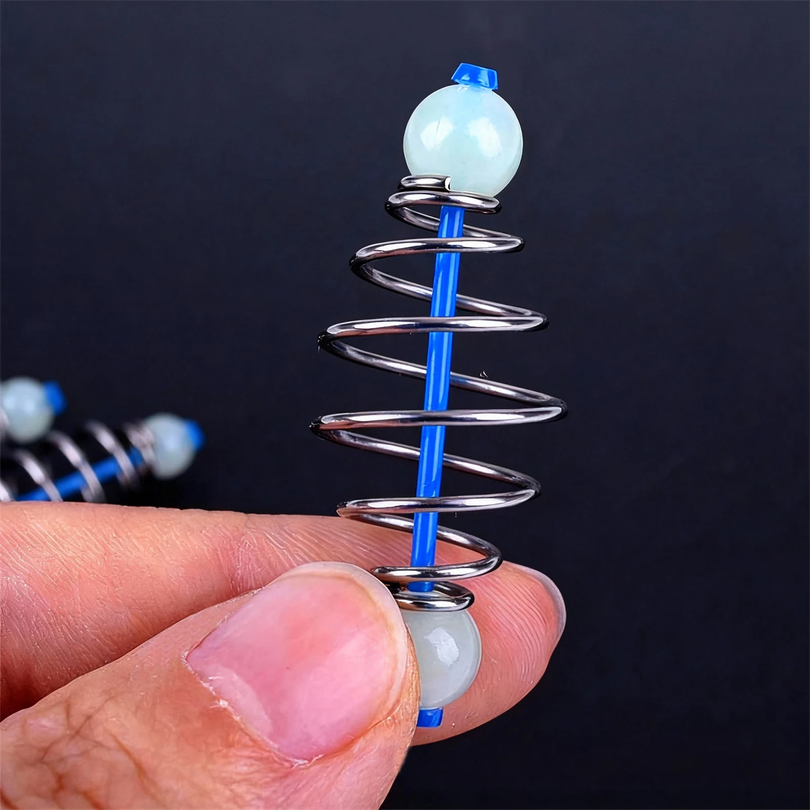 Plataforma de jaula de cebo deslizante para pesca, 9KM, 15 Uds. Con cuentas luminosas, jaula resistente a enganches de acero inoxidable, pesca de arrecife rocosa de agua salada - imagen 5