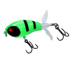 Swolfy Whopper Popper Topwater – Señuelo doble hélice para lubina