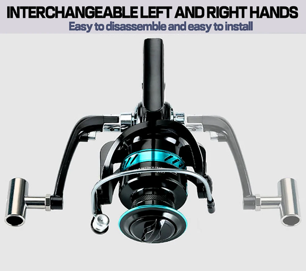 Carrete de pesca giratorio con agarre plegable, aparejos de pesca de agua salada, 2000 ~ 7000, relación de velocidad 5,2: 1 - imagen 4