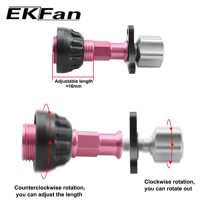 EKFan 17G, mango de carrete de pesca ajustable de alta calidad, equilibrador de rueda giratoria DIY - imagen 5