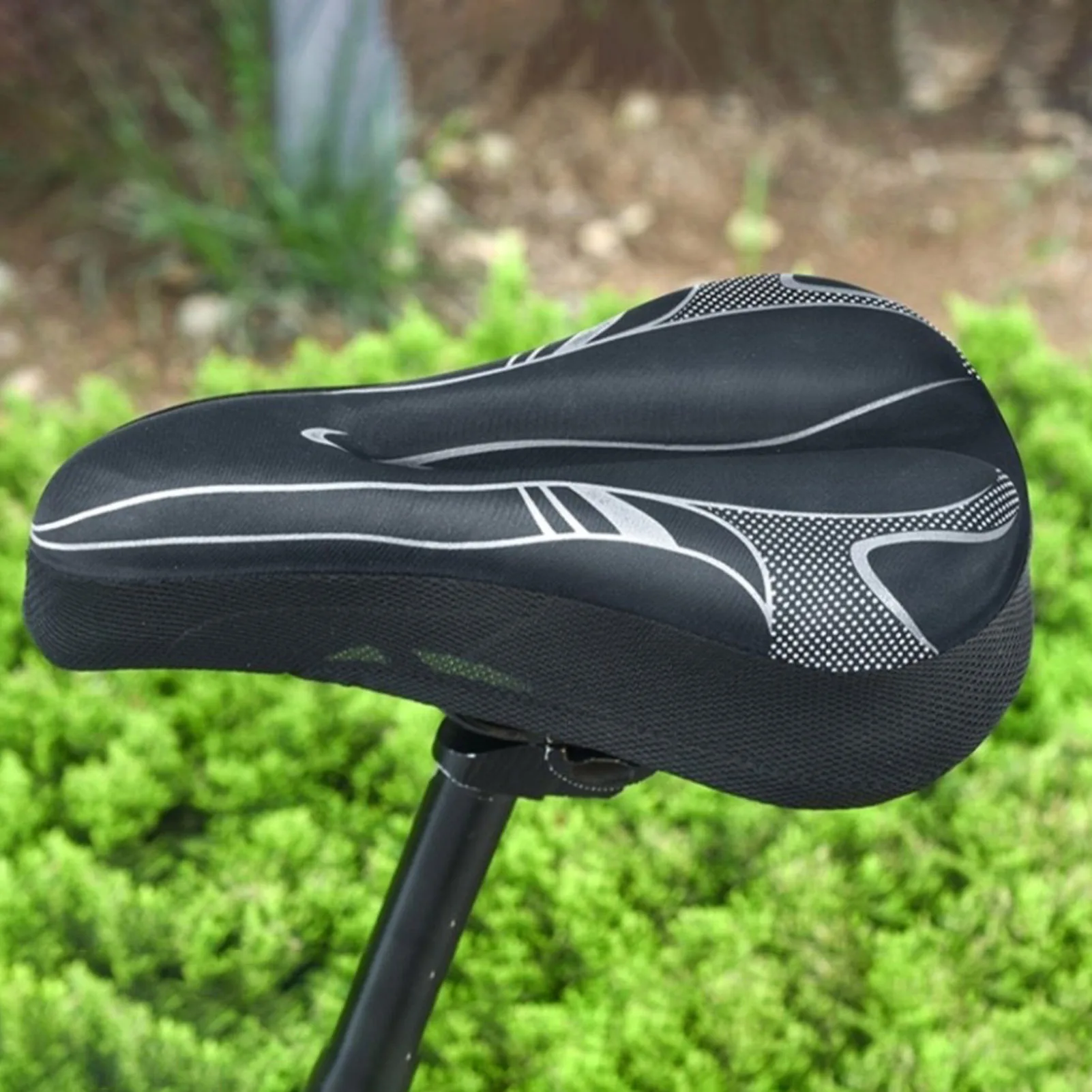 Cómoda sillín de bicicleta Universal, asiento de bicicleta grueso para bicicleta de montaña y carretera, asiento de bicicleta suave y transpirable, herramientas de ciclismo - imagen 4