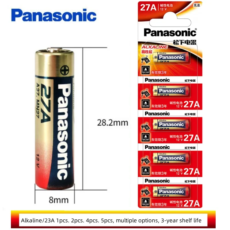 Pilas alcalinas Panasonic 12V para alarmas de pesca