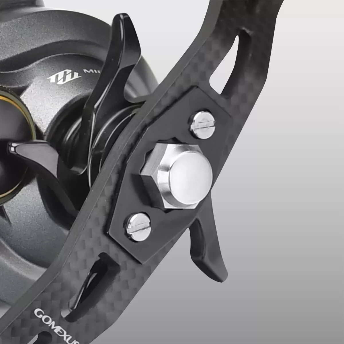 GOMEXUS mango eléctrico de carbono para Daiwa Tatula Coastal Lexa Shimano Curado 300K DHSV Abu Garcia Zata Revo carrete de Baitcasting 100mm - imagen 5