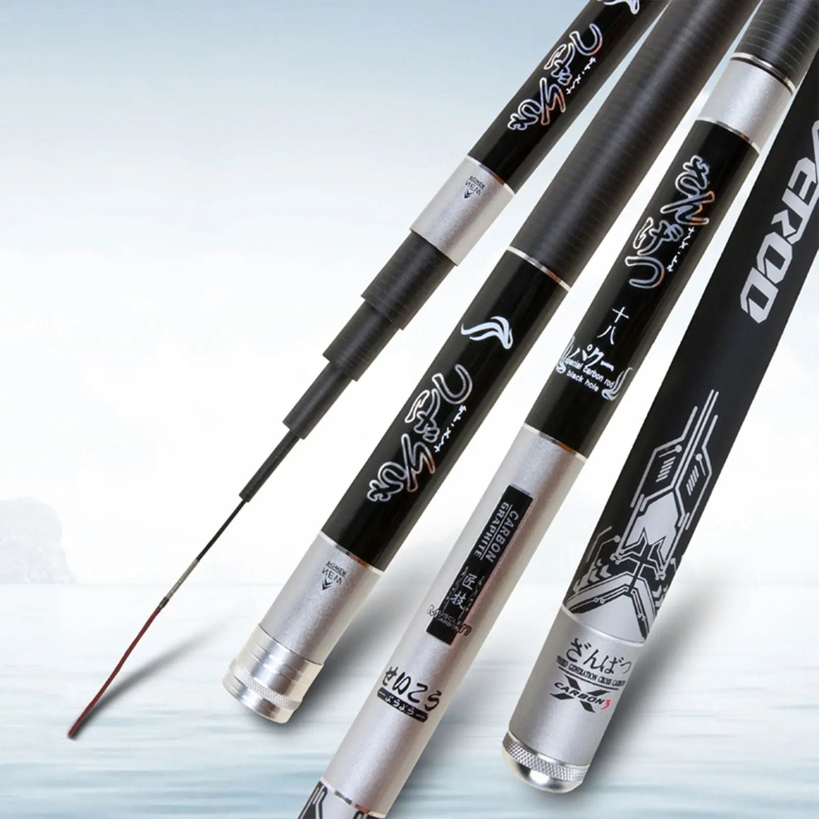 Cañas de pescar de mar telescópicas portátiles, cómodas, mango de EVA, regalo para amantes de la pesca - imagen 3