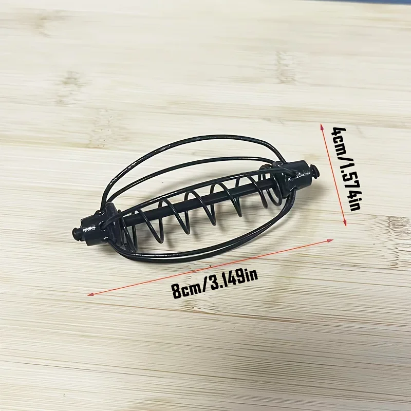 4 piezas # 20/ # 30 Alimentador de cebo antienganches de primavera europea, dispensador de puntos de fundición larga con diseño extraíble para pesca en el lago/fondo salvaje - imagen 2