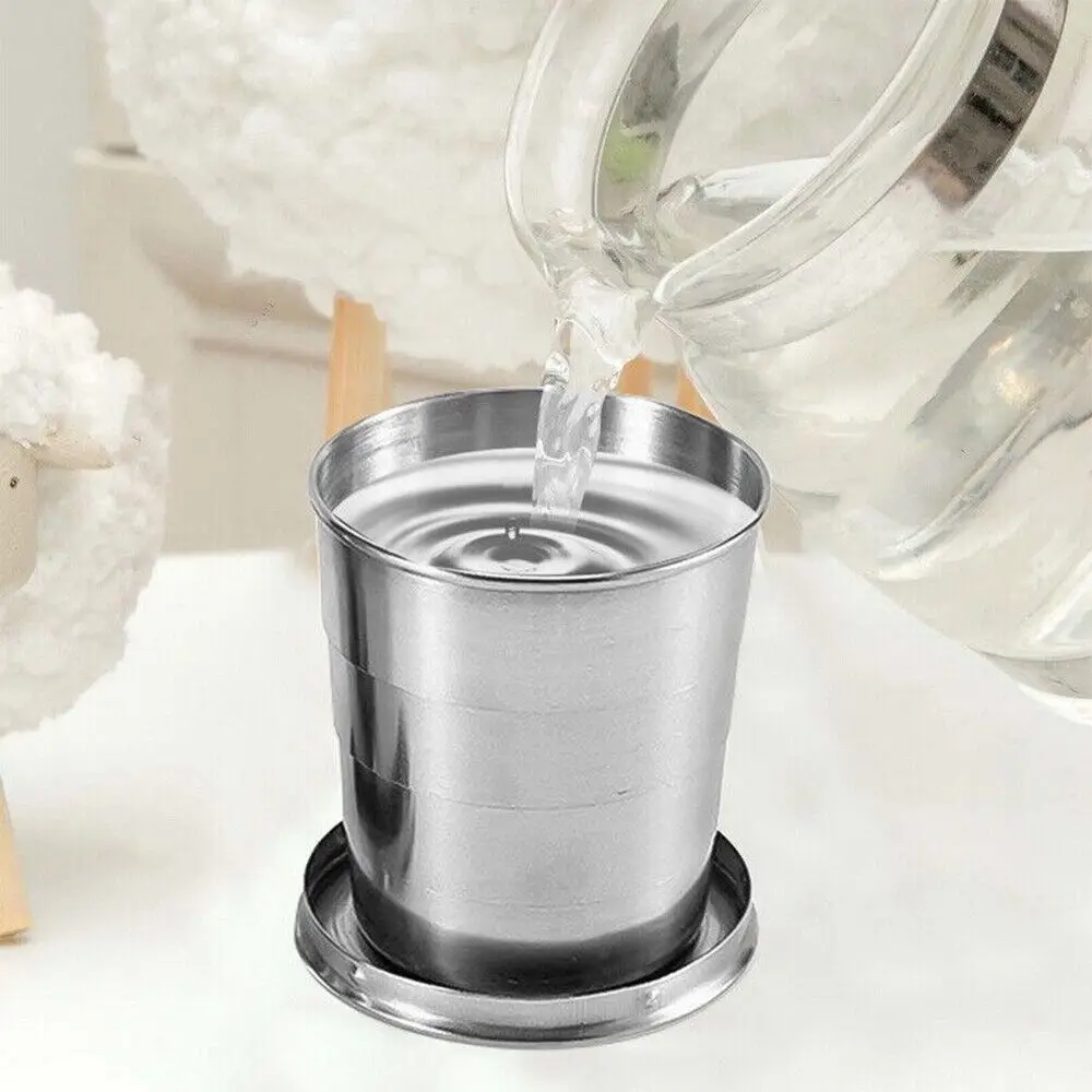 Taza de mano de café portátil de viaje con llavero, taza telescópica plegable para exteriores - imagen 5