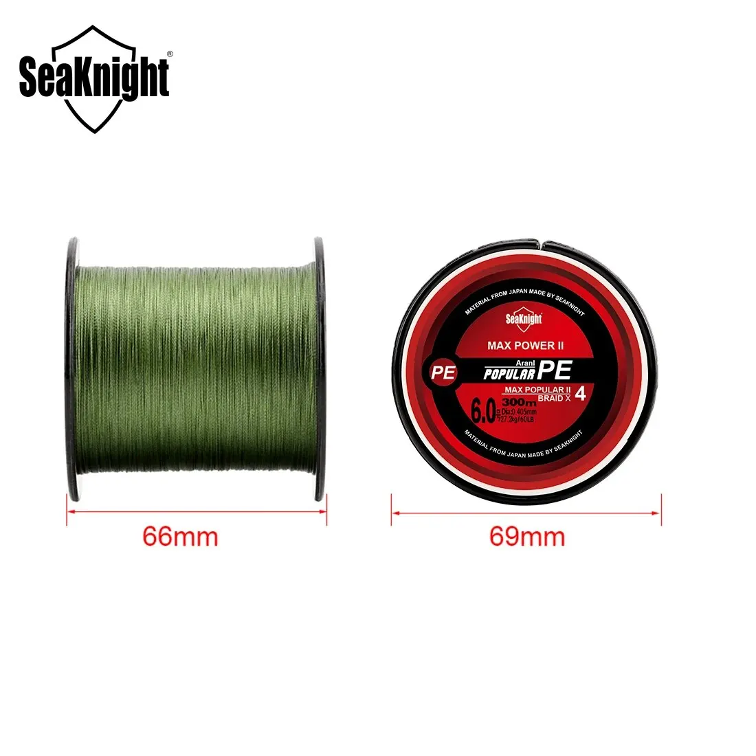 SeaKnight-sedal de pesca TriPoseidon de 4 hebras, multifilamento de 300M, línea trenzada de PE, pesca de carpa suave, 15lb, 20lb, 25lb, 30lb - imagen 3