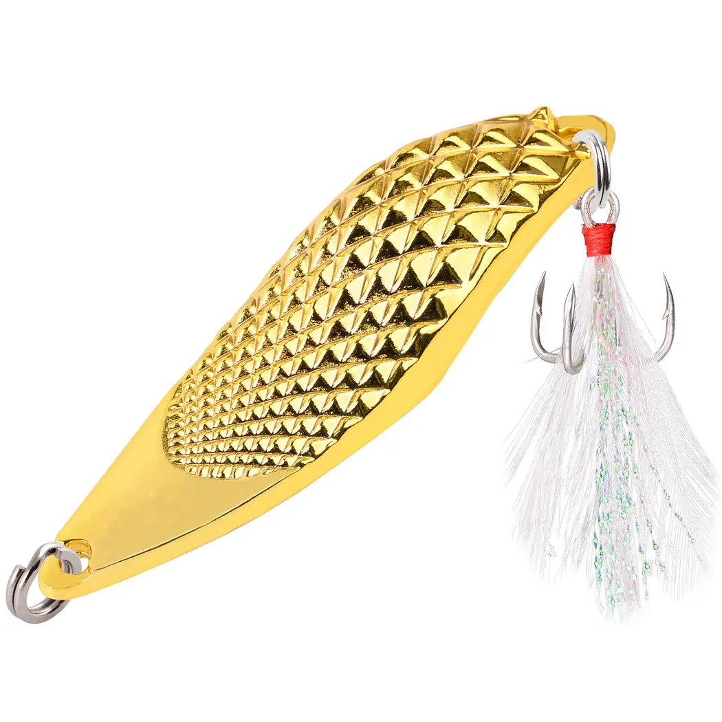 12 Uds 3g-20g cuchara giratoria de Metal señuelos trucha oro plata señuelo de pesca cebo duro lentejuelas Paillette cebo Artificial aparejos de pesca - imagen 5