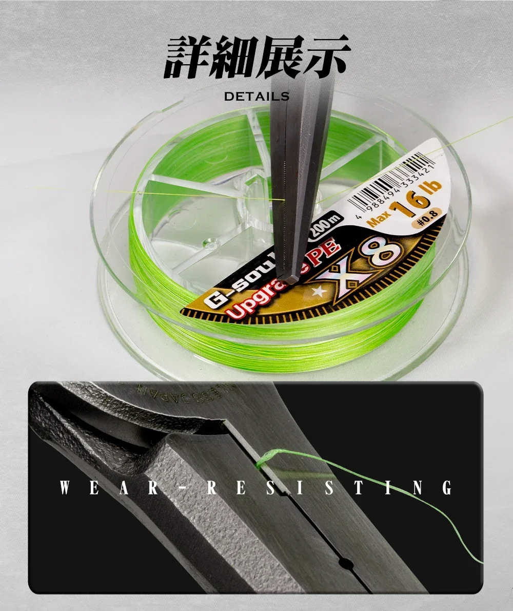 Se está cortando un carrete verde de hilo con un par de tijeras.