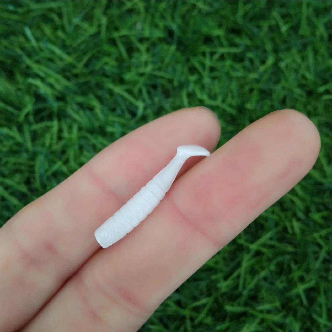 Swolfy 50 Uds Señuelos de Pesca 0,2g/25mm larva suave gusano plástico silicona cebo carpa Swimbait Wobblers para curricán falso Crankbait - imagen 4