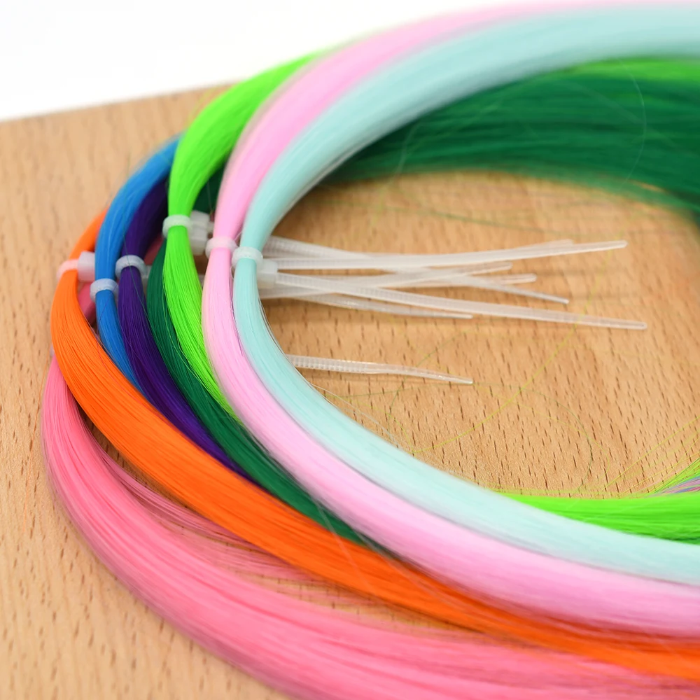 MNFT 10 paquetes de materiales de atado de moscas de fibra larga de colores surtidos Material de vendaje Streamer para señuelo de pesca - imagen 4