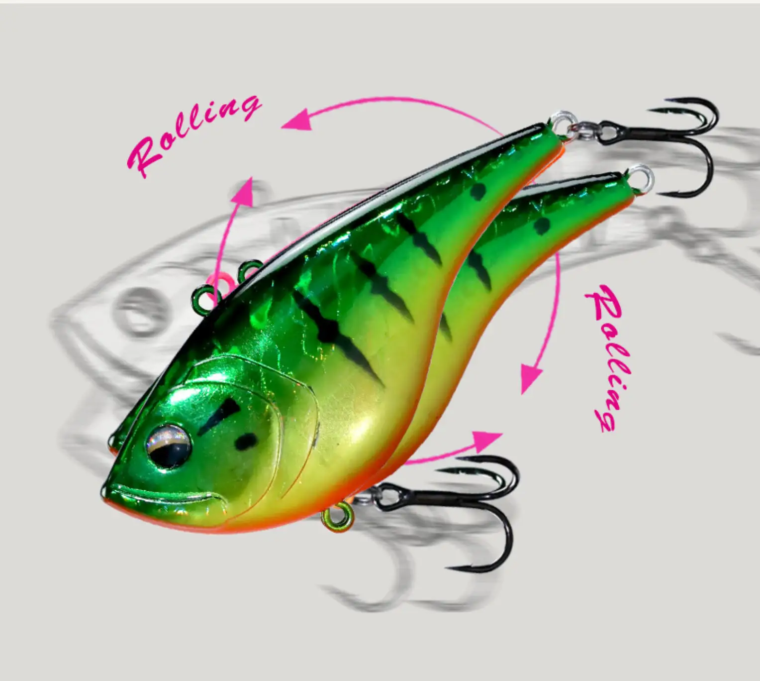 VIB 80mm – Señuelo Vibration 21g hundido lipless invierno lucio bass - imagen 5
