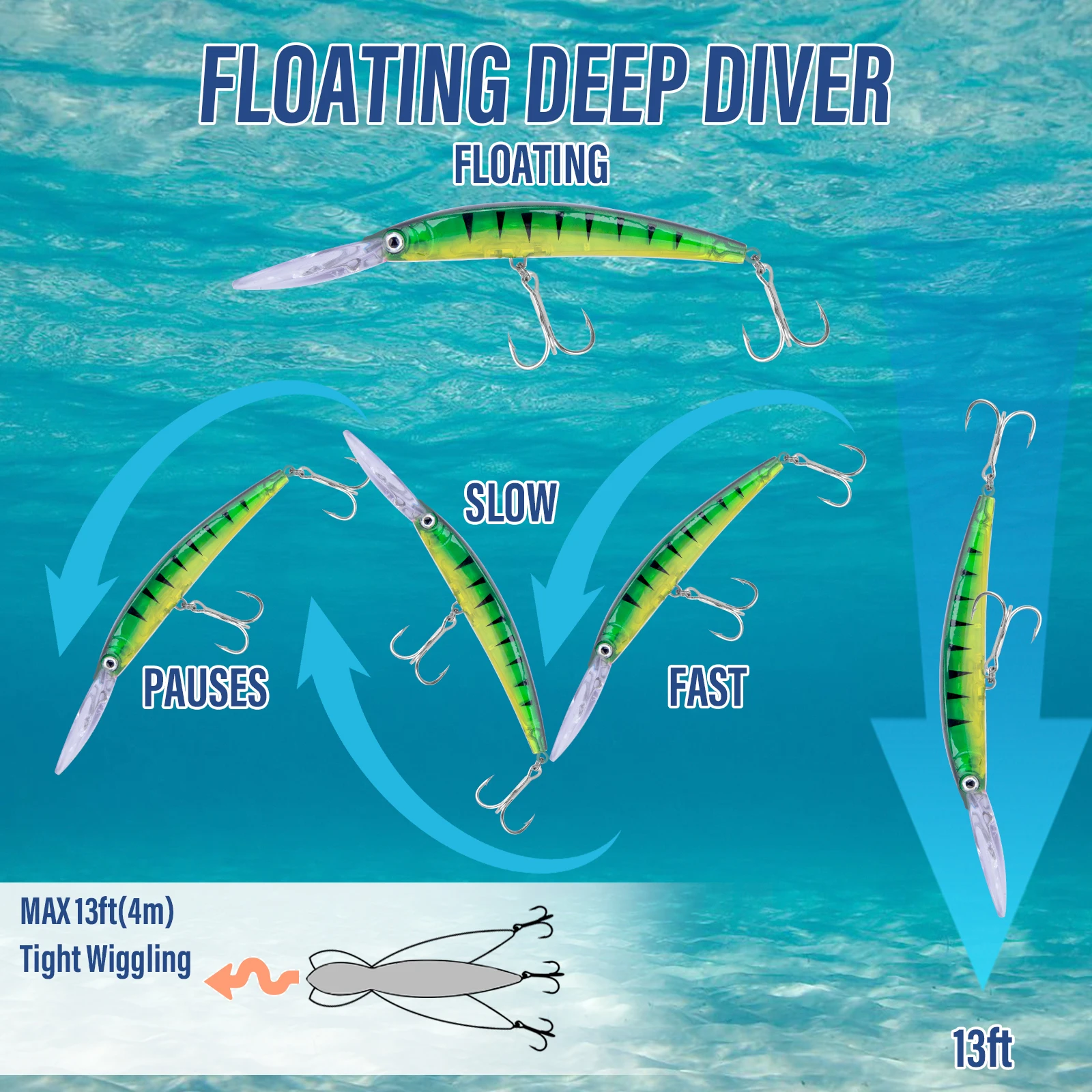 Señuelo Jerkbait buceo profundo para caballa y curricán - imagen 5