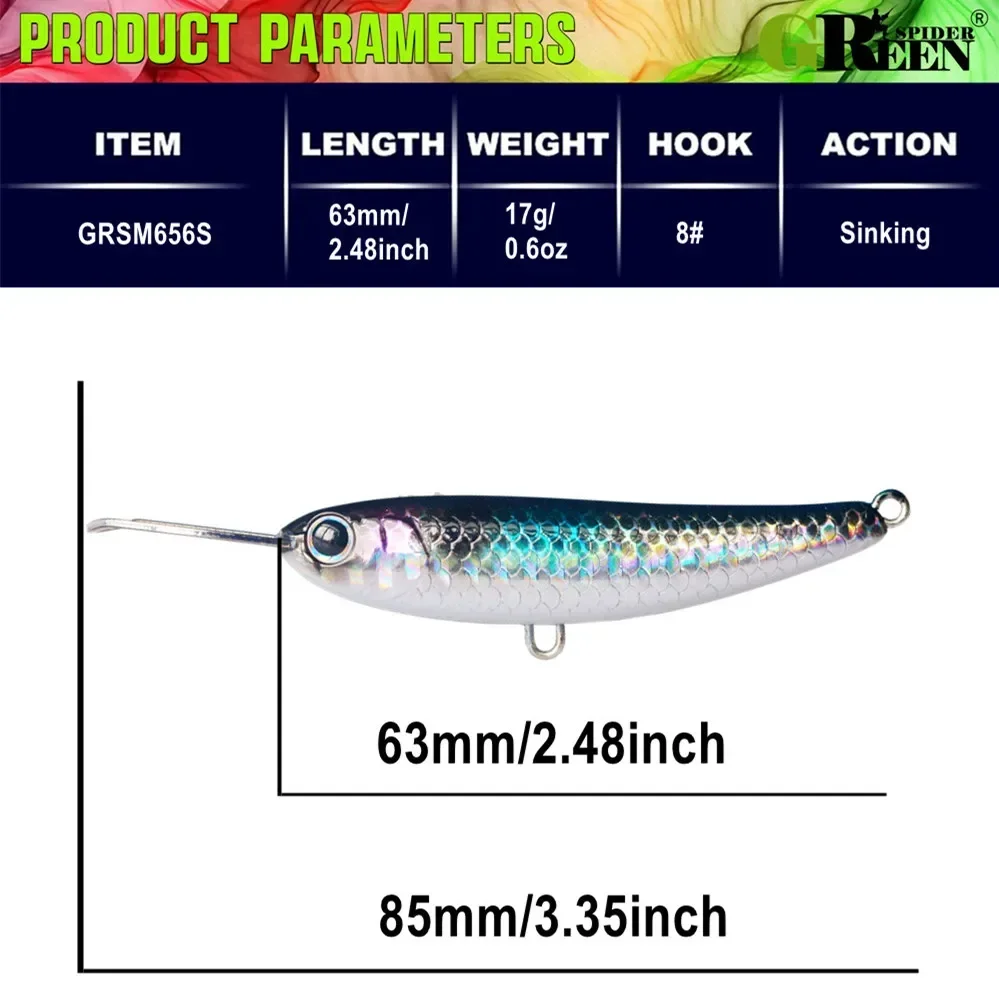 Señuelo artificial hundible pececillo para trucha y lubina - imagen 3