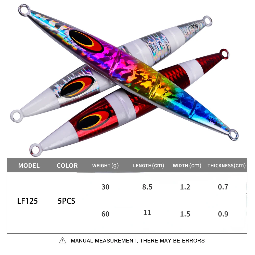 Cebo de Pesca de Mar de hundimiento rápido, señuelo de pesca de hierro Luia, cebo falso, velocidad de hundimiento, corredor de carretera, Leade Tippet, 30g-60g, 1 Pc - imagen 3