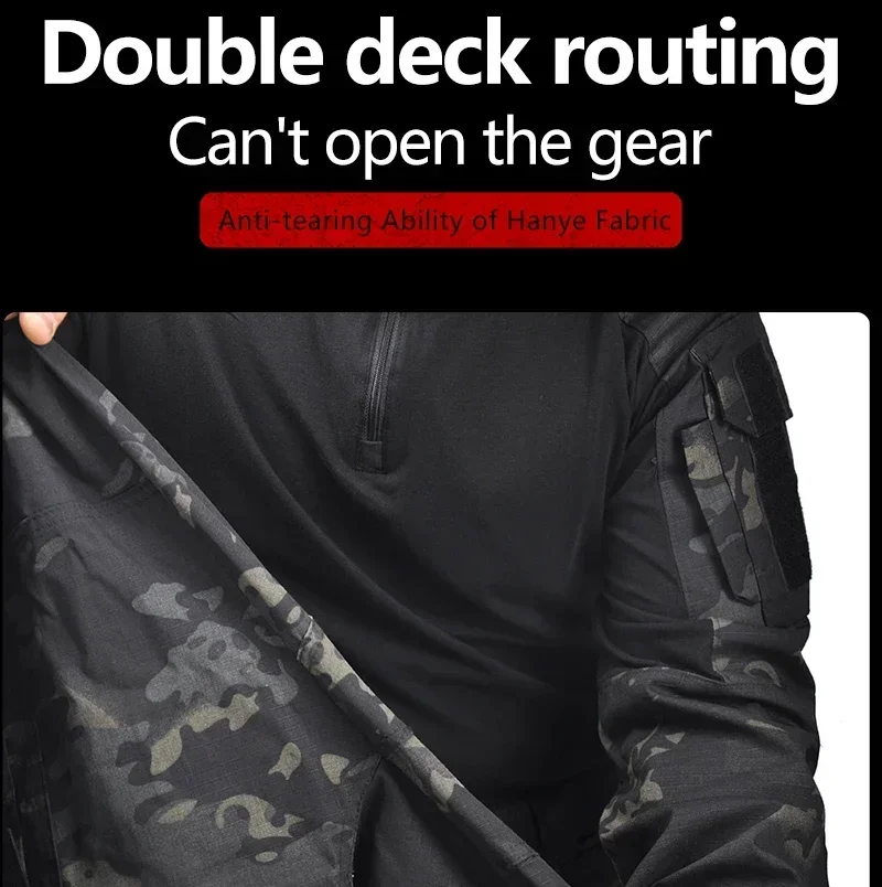 Pantalones tácticos para hombre, pantalones de combate Airsoft, pantalones de camuflaje para acampar y Paintball, ropa resistente al desgaste para caza, Softair, senderismo y escalada - imagen 5