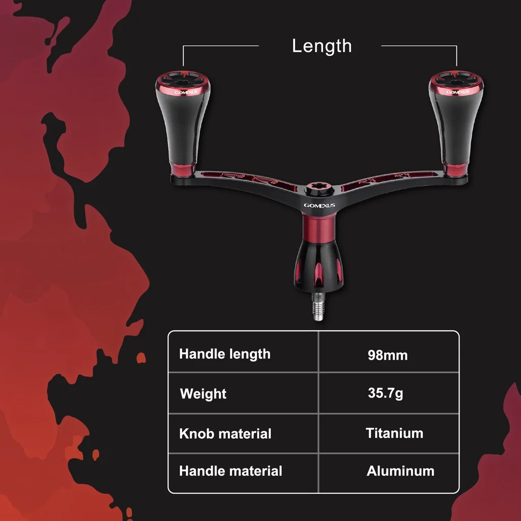 Gomexus-mango de pesca de aleación de titanio, 98mm, carretes de pesca giratorios Shimano Stella Vanford Sephia, MDY-T20 - imagen 5